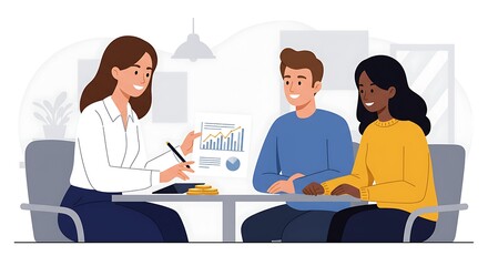 Financial Advisor Meeting With Couple.