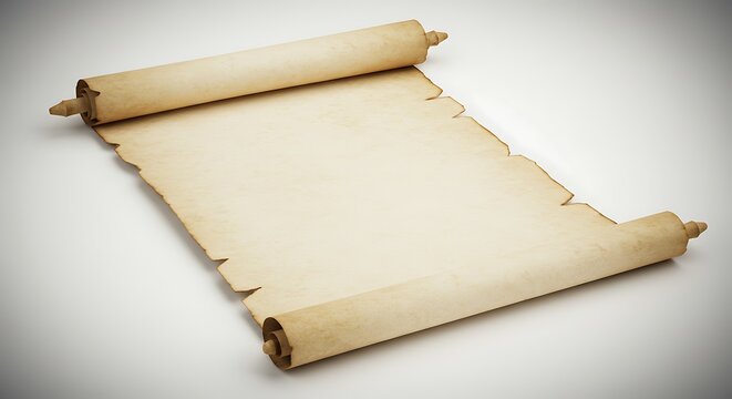 Old Blank Parchment Scroll for Text.