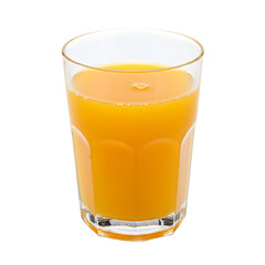 Refreshing Orange Juice in a Tall Glass, Isolated on Transparent Background