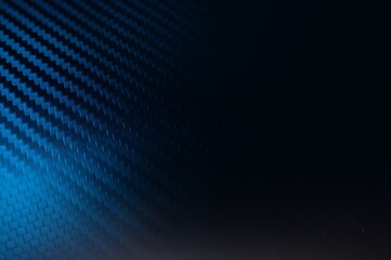 Detailed Blue Carbon Fiber Weave Texture Background