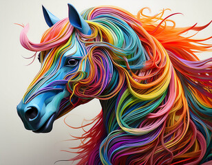 馬　干支　生成AI　年賀状　