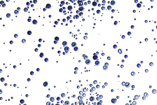Iridescent liquid metal drops with pink and purple highlights abstract 3D pearlescent particles for tech banners marketing advertising futuristic design presentations and digital graphics. PNG