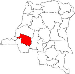 A vector map of the Democratic Republic of Congo highlighting the Kwilu province. Perfect for data visualization, reports, and presentations.

