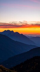 Obraz premium Mountain sunset view (1)