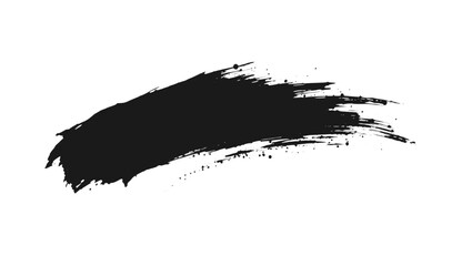 Vector art of abstract black ink brush stroke