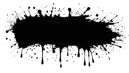 Vector art of black ink splatter explosion