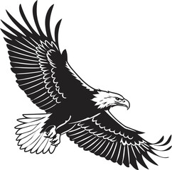 Obraz premium Eagle flying icon black solid