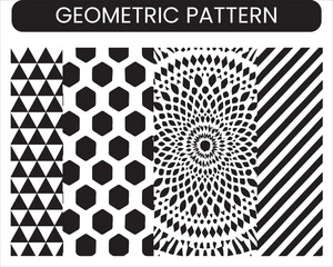  seamless pattern collection. Creative 90s style geometric shape background for children or trendy design with bright collage shapes. Simple and playful childish doodle backdrop set.