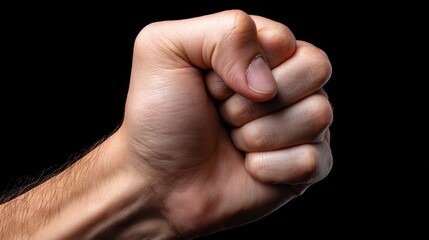 A close-up of a clenched fist representing strength, determination, and resilience. This compelling image captures the essence of empowerment and the fight for justice.