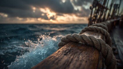 Fototapeta premium Nautical sunrise at sea