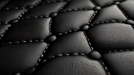 close up of black leather