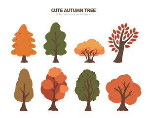귀여운 가을 나무 일러스트 모음