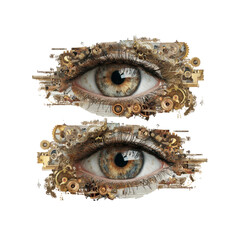 Steampunk Eyes Mechanical Vision and Intricate Design