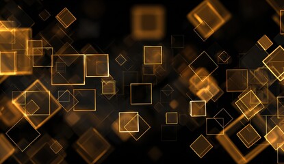 Abstract geometric shapes in warm gold tones