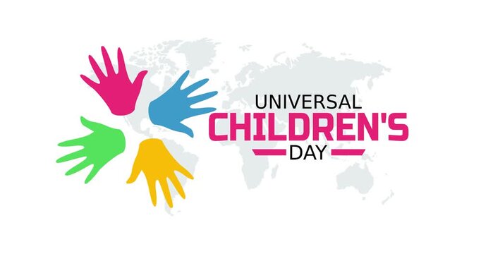 universal children's day motion video, ideal for universal children's day celebration - Powered by Adobe