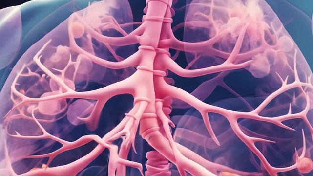 Male lung cancer biopsy of the respiratory system in x-ray. 3d render, human, organs, biomedical, research, lab, medical, illustration, clinical, health, anatomy, asthma, breathe, torso, viruses. 