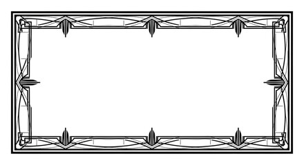 Elegant Art Deco frame design adds vintage sophistication to certificates and invitations