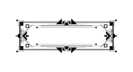 Elegant Art Deco geometric frame for sophisticated design projects and vintage invitations