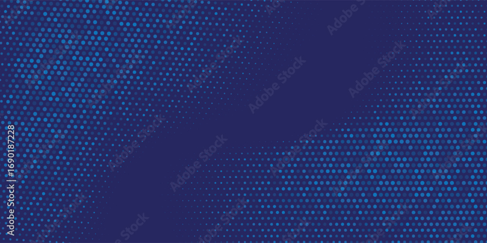 Poster random halftone blue color pattern gradient texture. vector