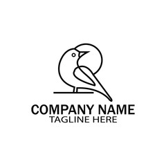 Minimalist Bird Logo for Company Branding