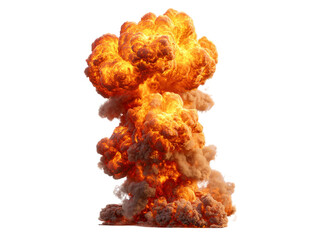 Fiery explosion isolated on black background dramatic visual effect, Isolated On White Background, Png Transparent
