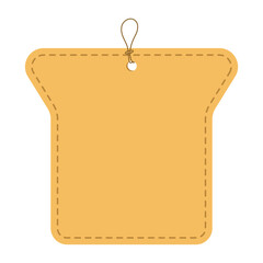 Sales tags hung with string badges. Paper sales tags. Hanging Sales Signs.