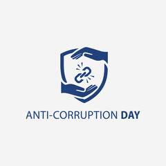 The flat design concept for Anti - Corruption Day focuses on simplicity, elegance, and ease of recognition.