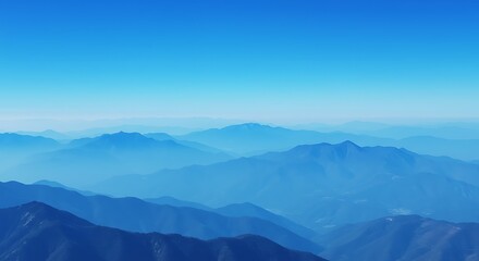 Fototapeta premium Serene Blue Mountain Layers Vista.