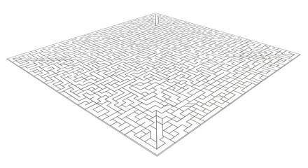 Intricate geometric maze design symbolizing complex challenges and strategic problem-solving solutions