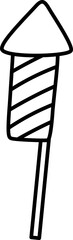 Firework Rocket Outline Icon