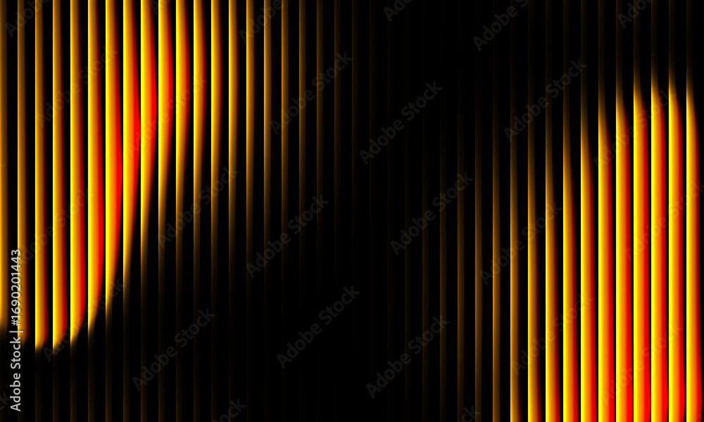 Aufkleber dynamic abstract background with glowing golden and red vertical stripes creating a sense of energy 