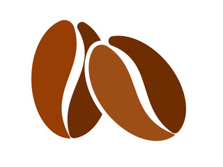 hand drawn Rich brown coffee beans isolated on transparent background