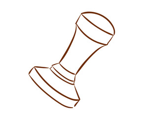 hand drawn Golden trophy cup isolated on transparent background