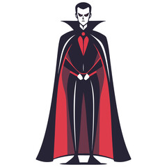 vampire, halloween, costume, festival, vector, transparent background, scary, dark, horror, evil, monster, icon, cloak, dracula