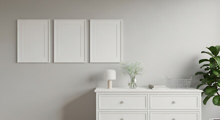 White Bedroom Interior Design.