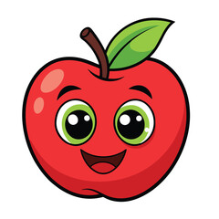 design logo icon vector cartoon mascot character apple