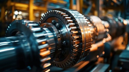 Fototapeta premium Industrial gears mechanism