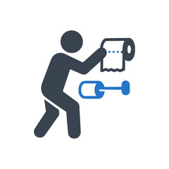 Bathroom Tissue Use Icon