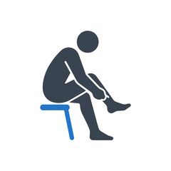 Putting On Socks Icon