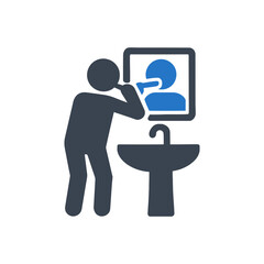 Teeth Brushing Process Icon
