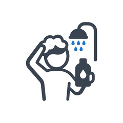 Showering Head Washing icon