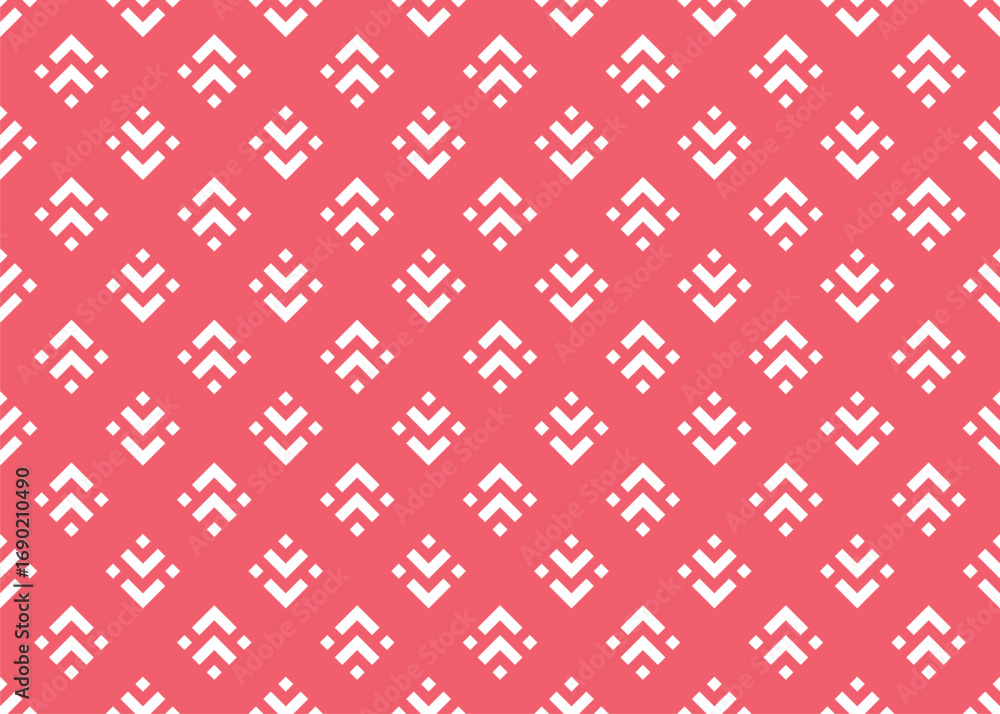 Poster abstract geometric pattern. a seamless vector background. white and pink ornament. graphic modern pa