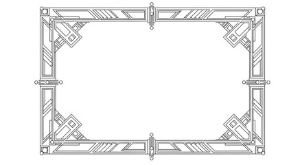 Elegant Art Deco border design adds vintage flair to any project, exuding sophistication and timeless style