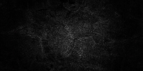 Dark black grunge stone concrete cement wall in retro concept background. dust overlay texture. black paper texture. black background backdrop studio, cement concrete wall texture. blackboard texture.