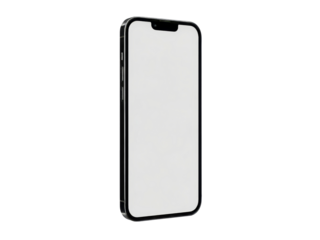 Modern smartphone mockup blank screen isolated black background, Isolated On White Background, Png Transparent