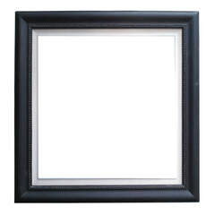 black wooden square open empty frame