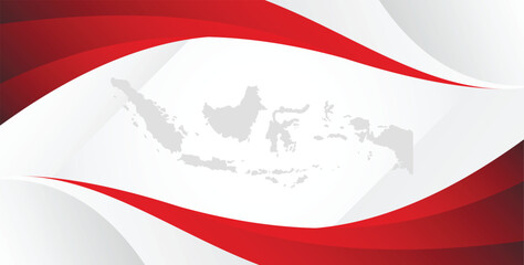 White and red abstract banner, background for presentation or design