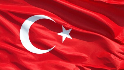 Obraz premium Wavy Flag of Turkey