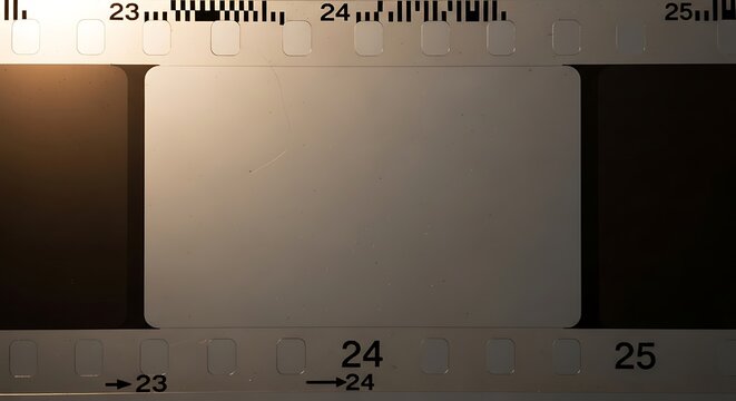 Vintage film strip contact sheet with numbered frames.