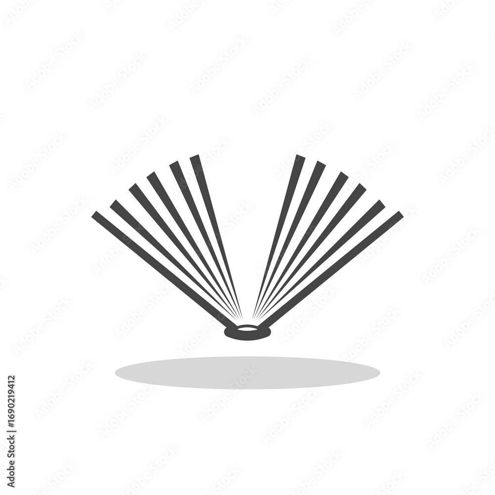 Poster simple open book icon with shadow